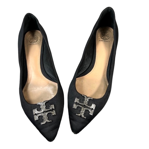 Tory Burch Gigi Crystal Embellishment Pointy Toe Flats - Picture 9 of 9